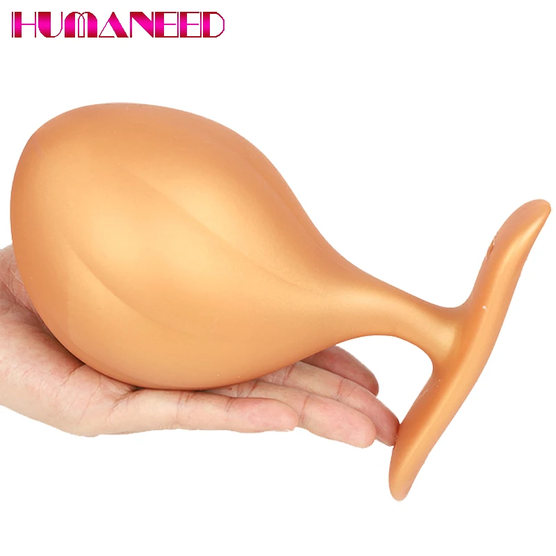 Huge Wearable Anal Plug Expansion Butt Plug Rolling Bead Soft Silicone Built-in Steel Ball Prostate Massager Sex Toy For Men Gay