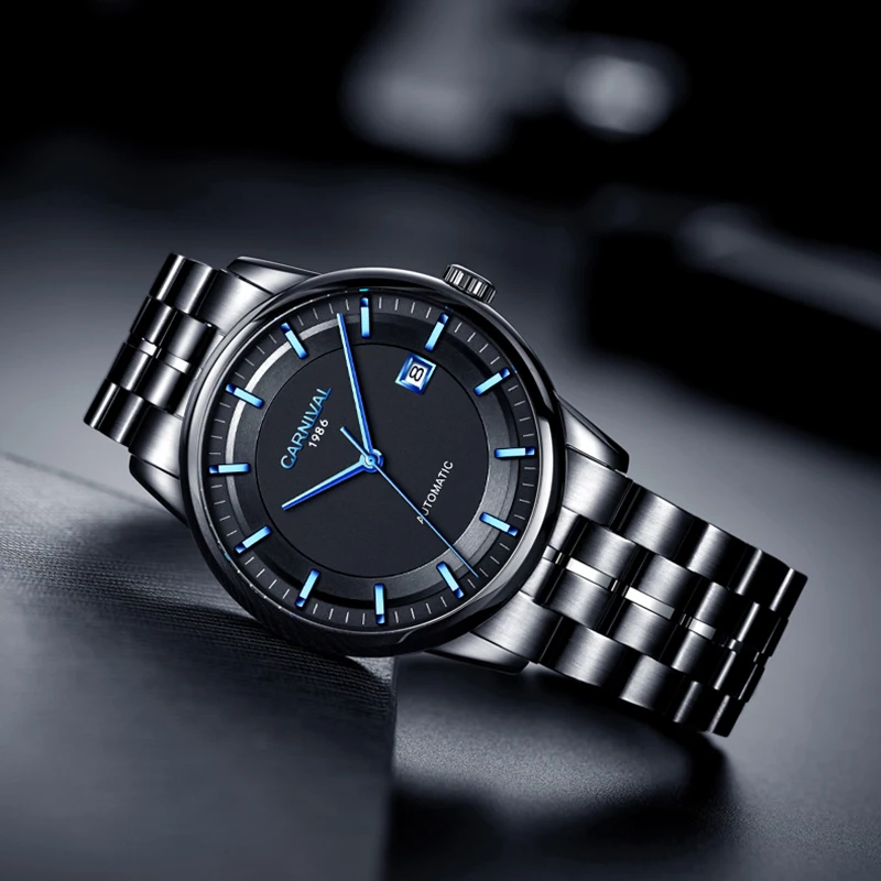 Fashion MIYOTA Automatic Watch Luxury brand CARNIVAL Mechanical Watch Sapphire mirror Calendar Waterproof Watches mens 2020