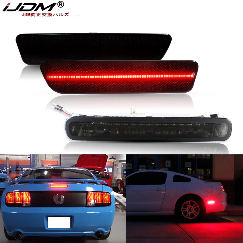 iJDM For 2005-2009 Ford Mustang Rear Side Marker Light,For Mustang 3rd Brake Light , For Mustang License Plate Parking Lights