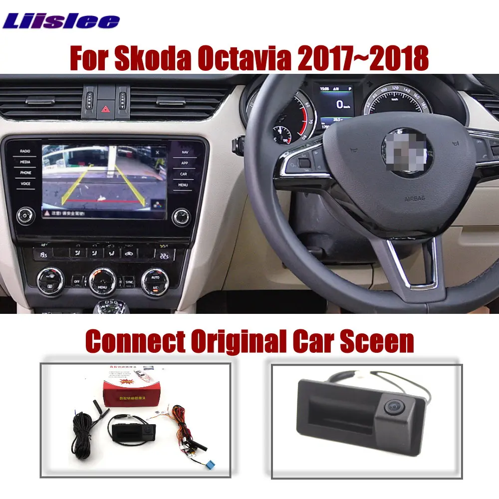 

For Skoda Octavia Mk3 (5E) 2012-2019 Car Rear View Camera Original Screen Upgrade Reverse HD Dynamic Trajectory Image