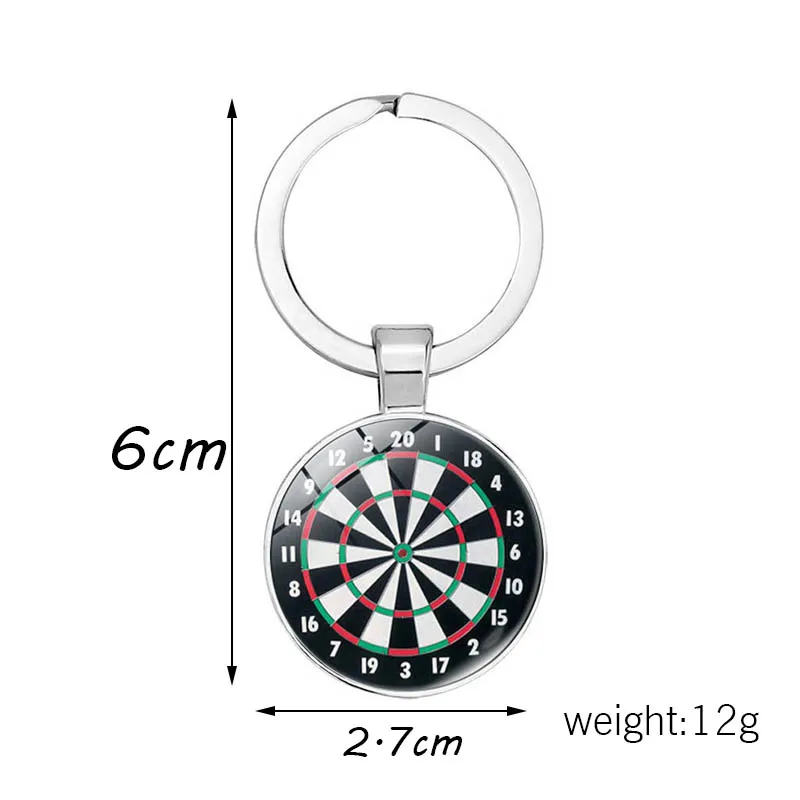 Imagen 7: BTWGL 2023 personalidad dardo objetivo llavero joyería colgante convexo llavero de cristal regalo de amigos