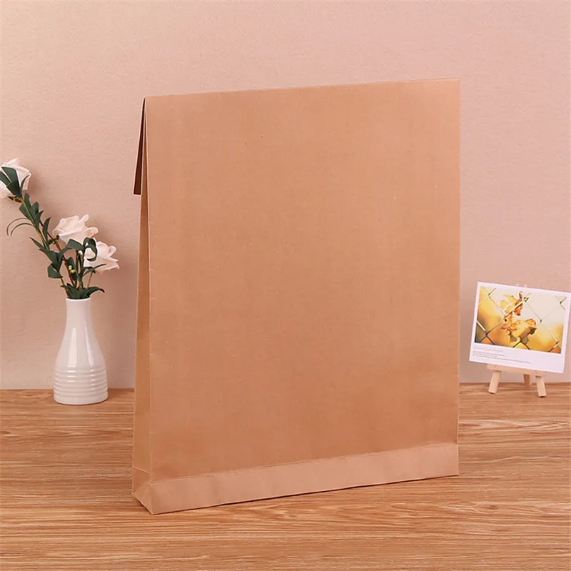 10Pcs/lot A4 Envelope Gift Paper Bags T-shirt Clothing Kraft Paper Box Kraft Black White Cardboard Packaging Bag