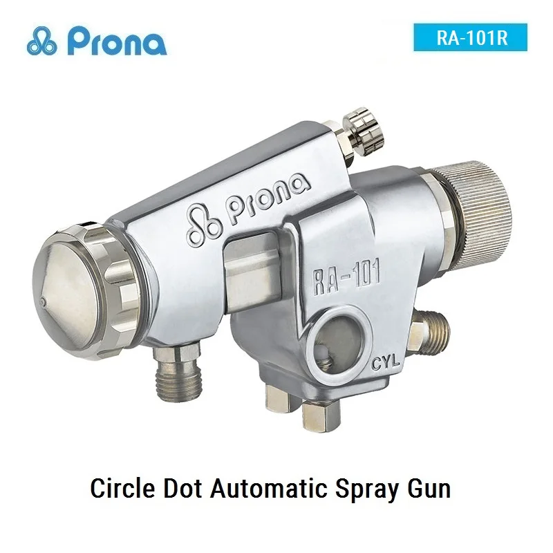 Prona RA-101R Circle Dot Universal Automatic Spray Gun,RA100R Round Atomization Spray Gun,0.5/0.8/1.0/1.3/1.5mm Nozzle To Choose