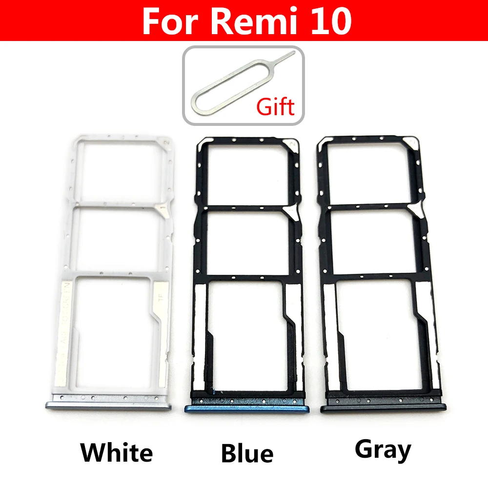 New For Xiaomi Redmi 10 10A 10C SIM Card Slot SD Card Tray Holder Adapter Replacement Parts