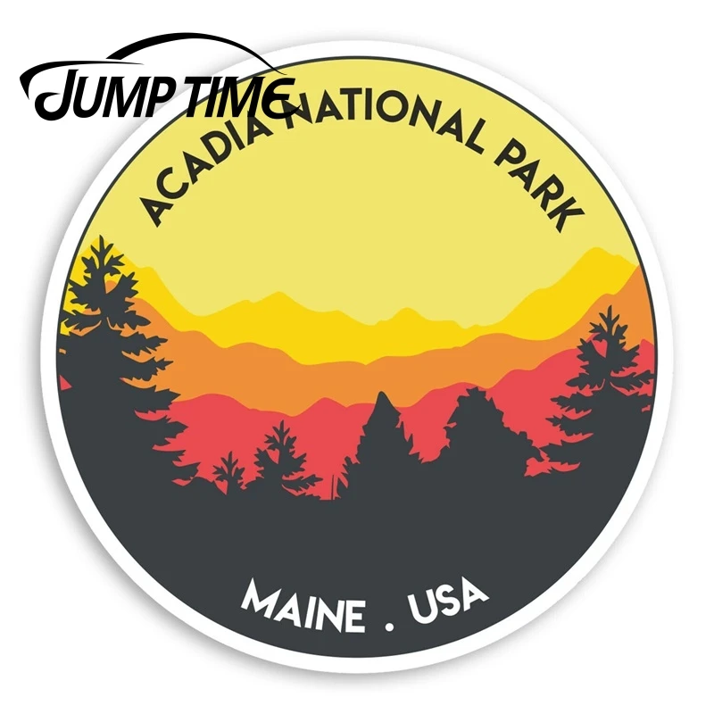 Jump Time Acadia National Park Vinyl Stickers - Maine USA America StickerDecal Car Window Bumper Car Accessories