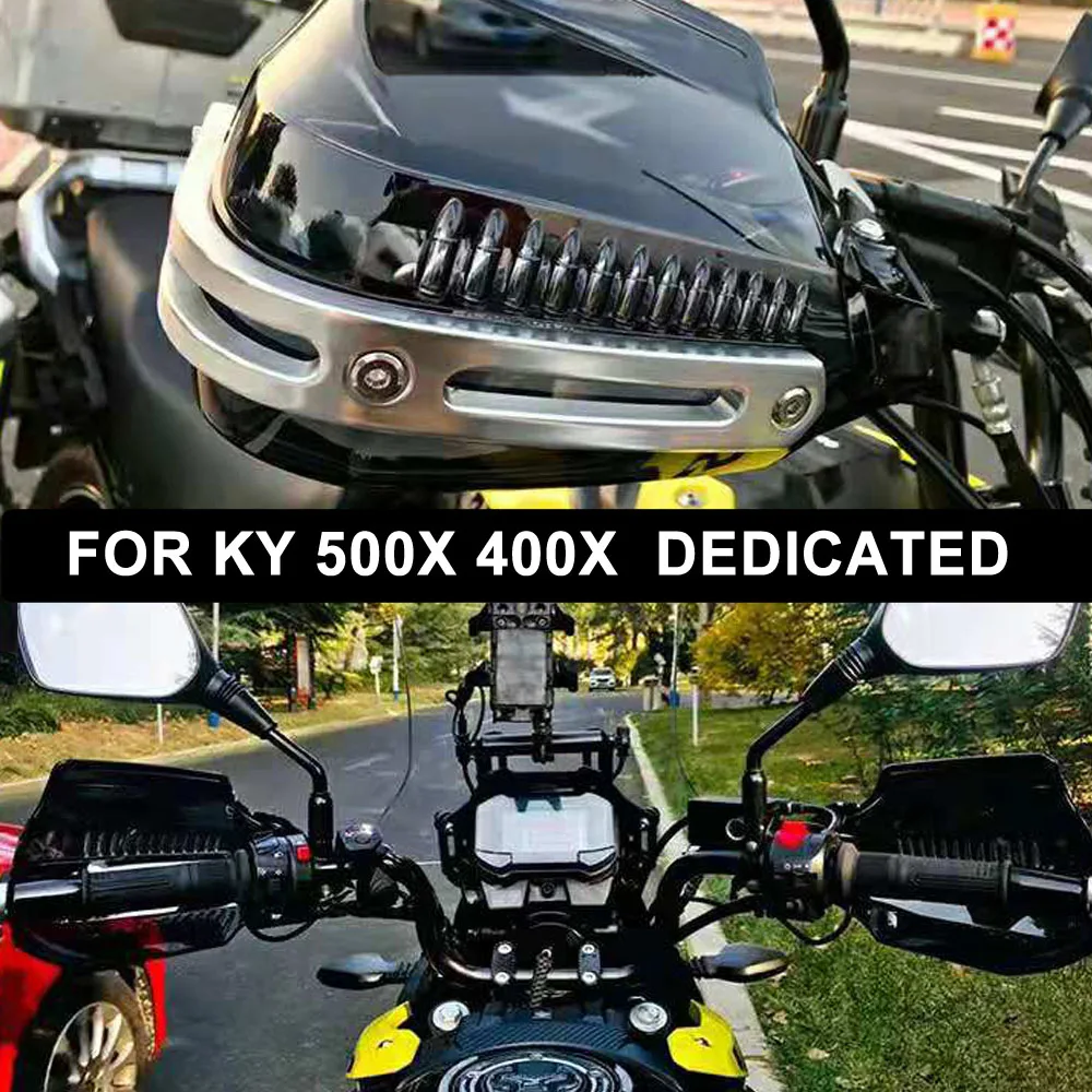 

For KY 500X 400X Dedicated With LED Light Hand Guard Protector Shield Windproof Handlebar HandGuards Protection KY 500 X 400X