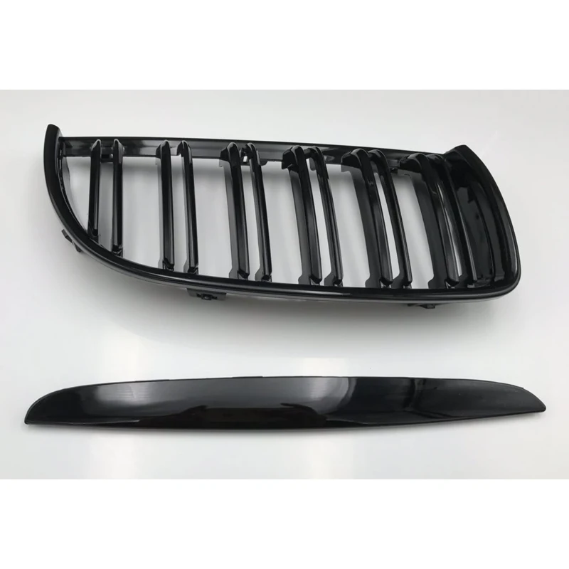 

1 Pair Gloss Black Front Kidney Grill Double Line Grille Repair Part Grilles for BMW E90 E91 2004-2007