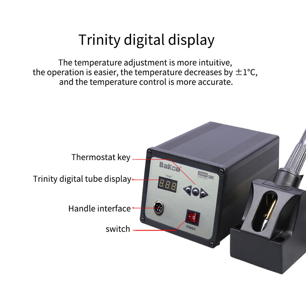 High frequency soldering station 150W intelligent temperature adjustment lead-free anti-static electric iron eddy vortex BK3300A