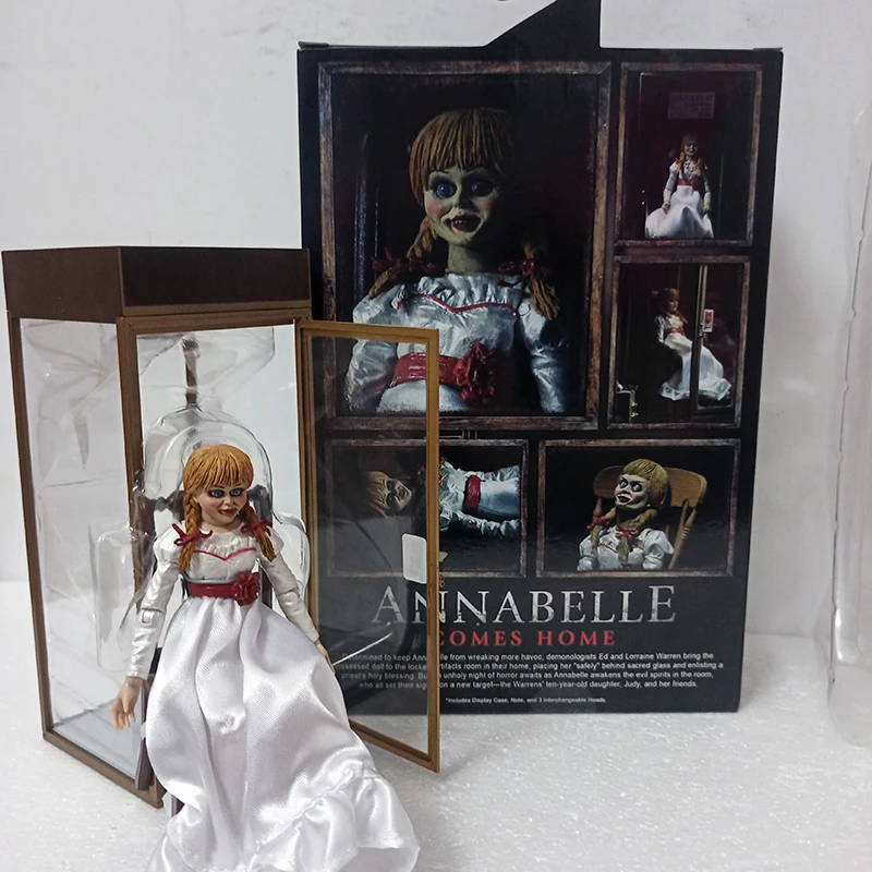 في المخزون NECA Annabelle دمية عمل الشكل في نهاية المطاف يأتي المنزل Conjur-ing على اليد النسخة الأصلية 18 سنتيمتر 7 بوصة