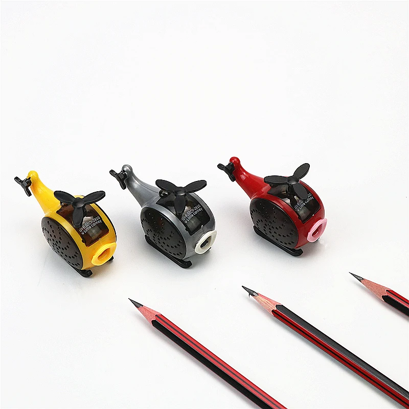 Cute creative Pencil Sharpener Helicopter modeling student  pencil learning tool Children gift prizes