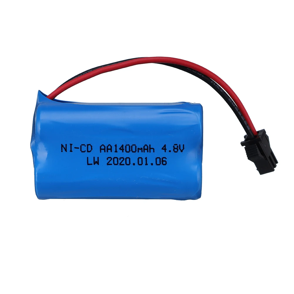 Bateria recarregável com carregador, 4.8v e 1400mah, conjunto para brinquedos rc, carros, tanques de robôs, armas, pilhas aa 4.8v