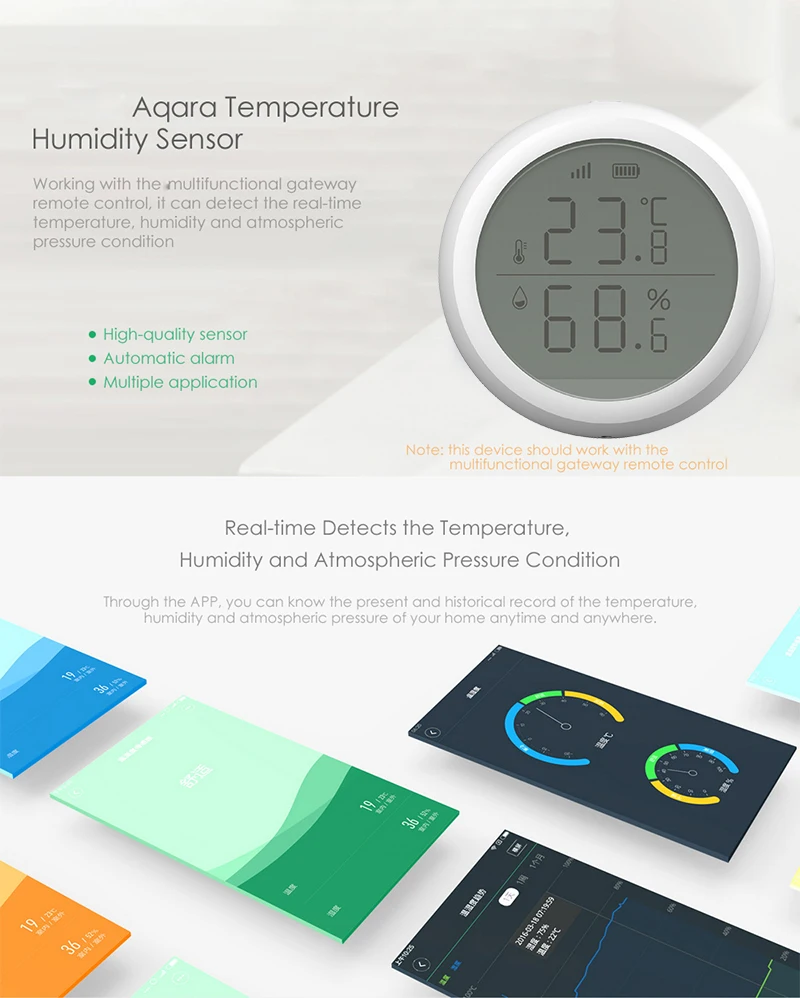 Tuya ZigBee-Sensor de temperatura del hogar inteligente, Sensor de humedad con pantalla LED, funciona con Smartlife, asistente de Google y Zigbee Gateway