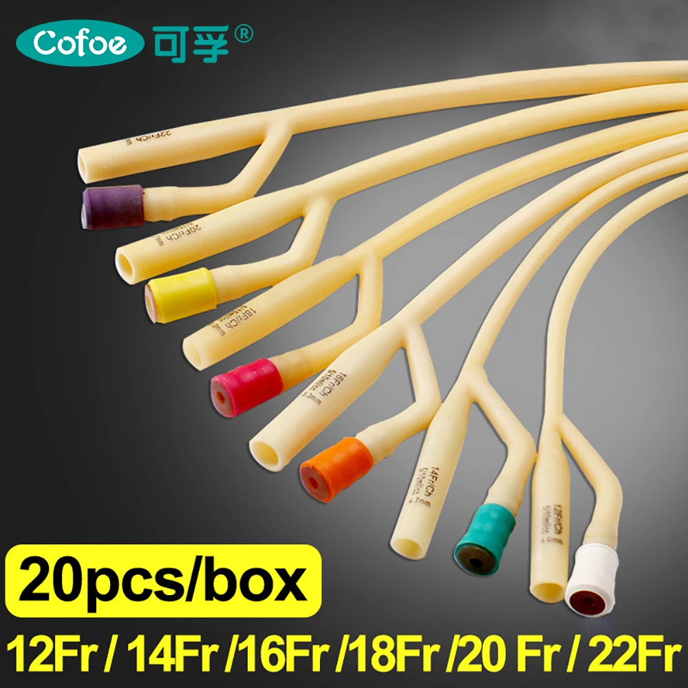 

Cofoe 20pcs/bag Urine Catheter Medical Sterilization Disposable Urethral Catheters Urethral Stretching for Patient in Bed