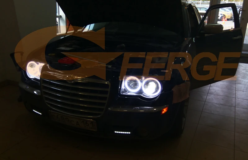For Chrysler 300 C 300C 2004 2005 2007 2008 2009 2010 Excellent Day Light 4 Pcs Ultra Bright Smd Led Angel Eyes Kit Halo Rings