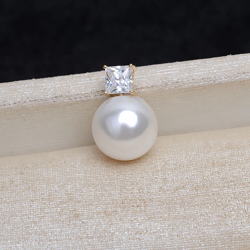 

Nice Quality Classical Real AU750 18K Gold Pendant Mountings Findings Jewelry Settings Accessories Parts for Pearls Beads Stones