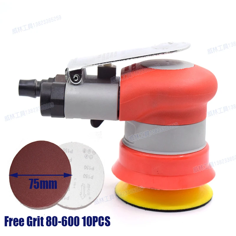 Jitterbug MINI Pneumatic Air Random Orbital Sanders Polishing Tool Polisher 3 inch 75mm Pad Orbit 3mm