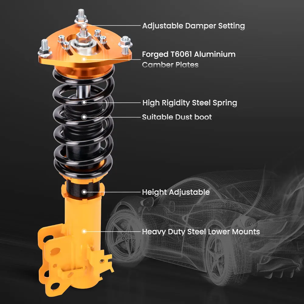 Coilover Kits for Toyota Zelas Scion TC 2011-2016 AGT20 2.5L	 24 Ways Adjustable Damper Shock Absorbers Strut