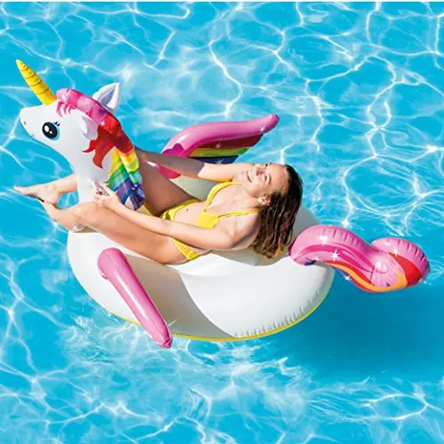 Intex Unicorn Inflatable Ride-On Pool Float, 79 