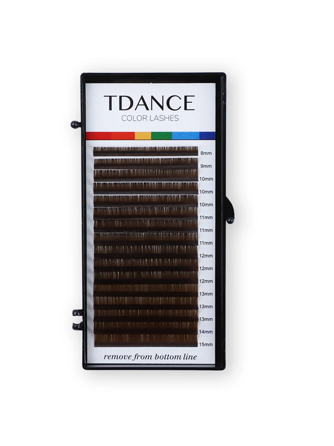 Tdance dunkelbraune Wimpern verlängerung 16 Linien super weiches natürliches synthetisches Nerz Make-up profession elle individuelle falsche Wimpern – Detail 6