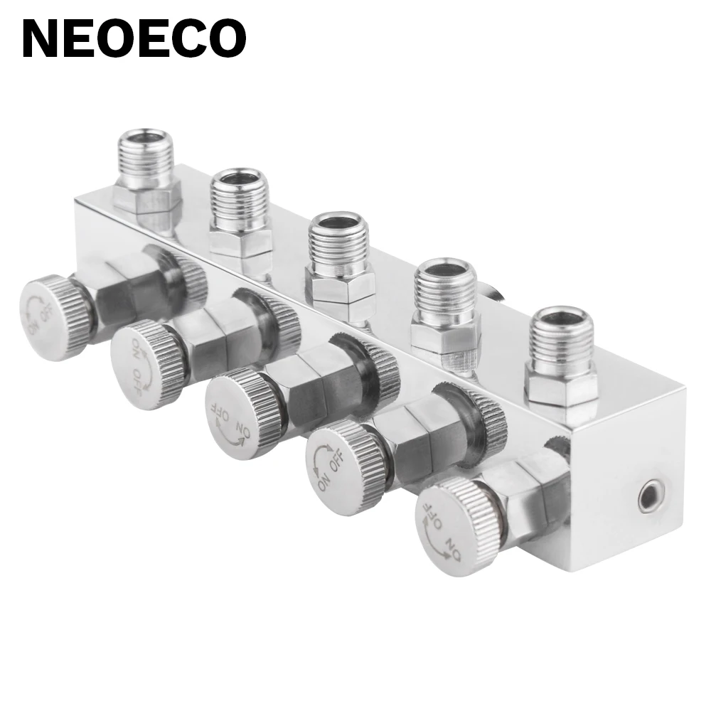Malerei Spritzpistole Airbrush Luftschlauch Adapter Splitter Zubehör mit 1/4" BSP Inneneinlass + 1/8" BSP Außenluftauslass NEOECO – Detail 8
