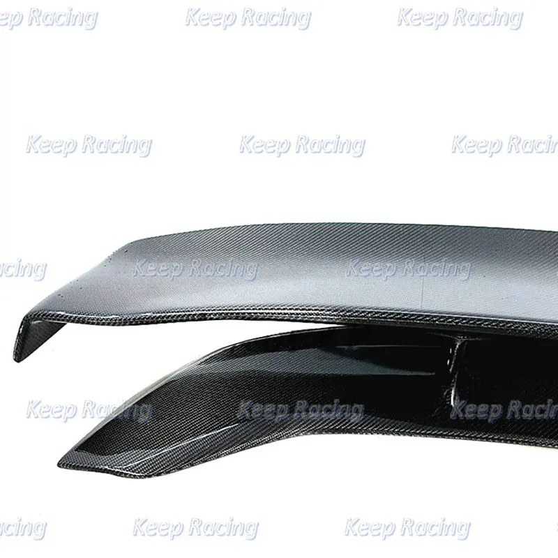 For Nissan R35 GTR VRS Style Hyper Narrow Carbon Fiber GT Spoiler (Use OEM Brake Lights) Glossy Finish Trunk Wing Splitter Lip