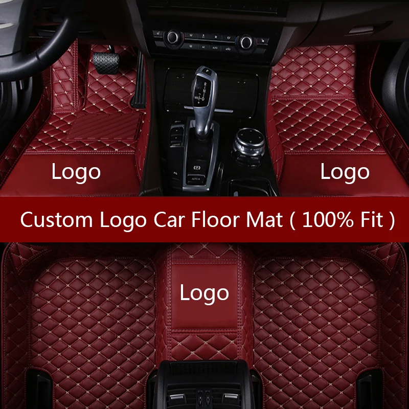 

Custom Logo Leather Car Floor Mats For BMW All Model for 1/2/3/4/5/6/7/8 Series X1//3/5/6/7 M2/3/4/5 Coupe Auto Carpets Covers