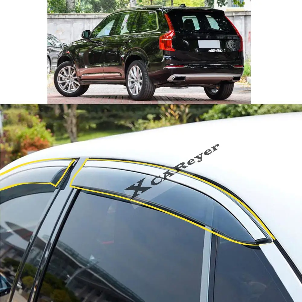 

For VOLVO XC90 2015 2016 2017 2019 2019 2020 2021 Car Body Styling Sticker Plastic Window Glass Wind Visor Rain/Sun Guard Vent