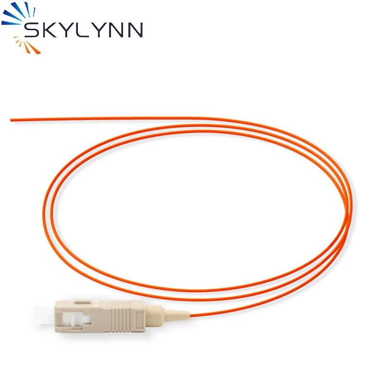 50 PCS SC Connector Pigtails, SM G657A2 MM OM2/OM3/OM4 0.9MM 1.5 Meter Length LSZH Jacket Fiber Optic Pigtails