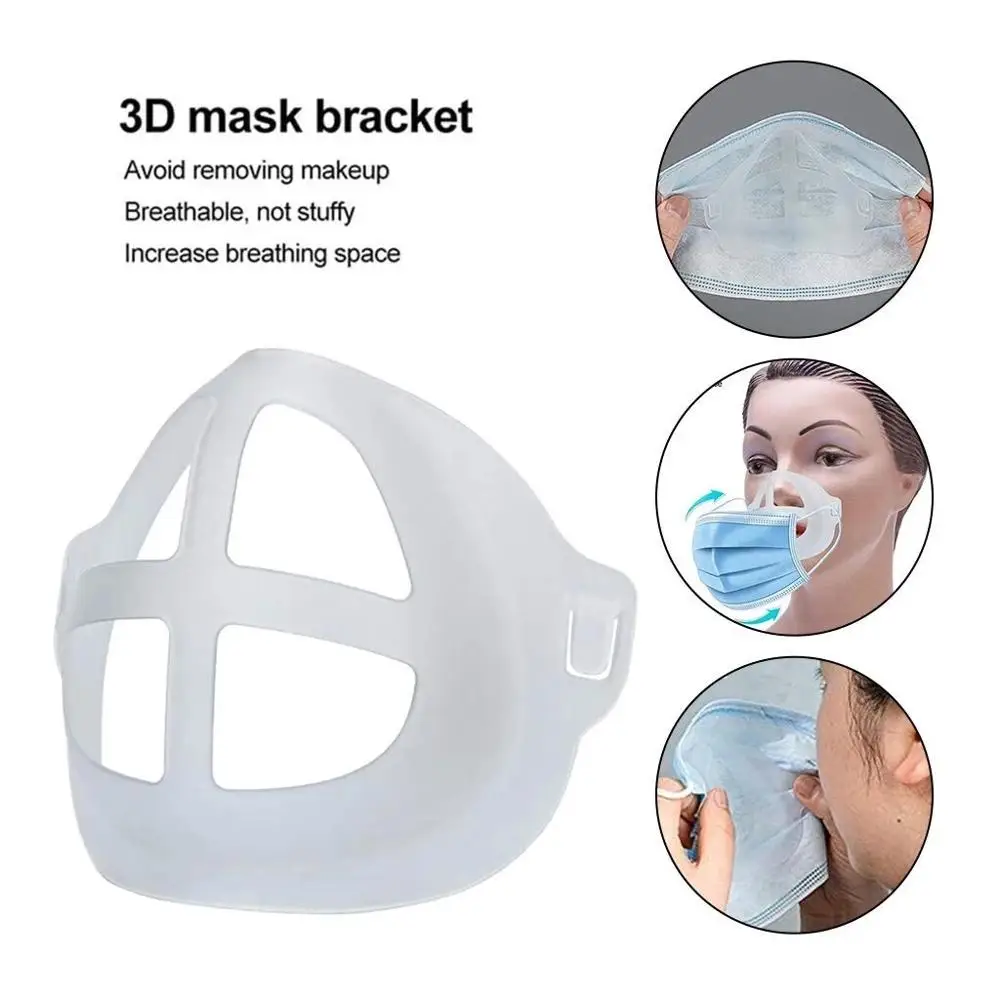 

3D Mouth Mask Support Breathing Assist Help Mask Inner Cushion Bracket Food Grade Silicone Mask Holder Breathable Valv Masque