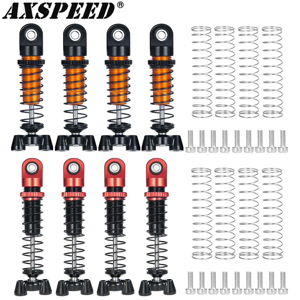 

AXSPEED 4PCS Metal Shock Absorber Adjustable Damper for Kyosho Miniz 1/18 Jimny, Miniz-Jeep 1/24 Wrangler RC Car Upgrade Parts