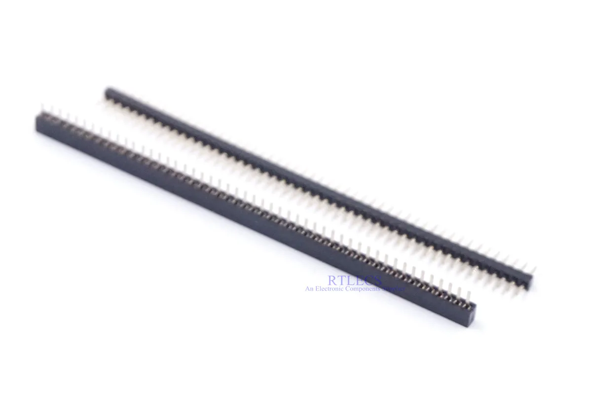 5 pcs 1.0 mm Pitch 1x50 P 50 Position PCB Header Pin Male Female Single Row Through Holes Straight 50 Pin Strip