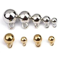 Round Ball 6mm 8mm 10mm 12mm 14mm CCB Plastic Gold/Silver Color Loose Pendants Beads For Jewelry Making DIY Crafts Findings