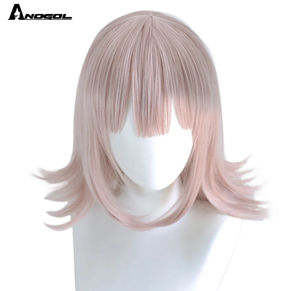 ANOGOL Synthetic NANAMI CHIAKI Cosplay Wig Super Danganronpa  Anime Cosplay Wigs Heat Resistant Hair for Women Halloween Party