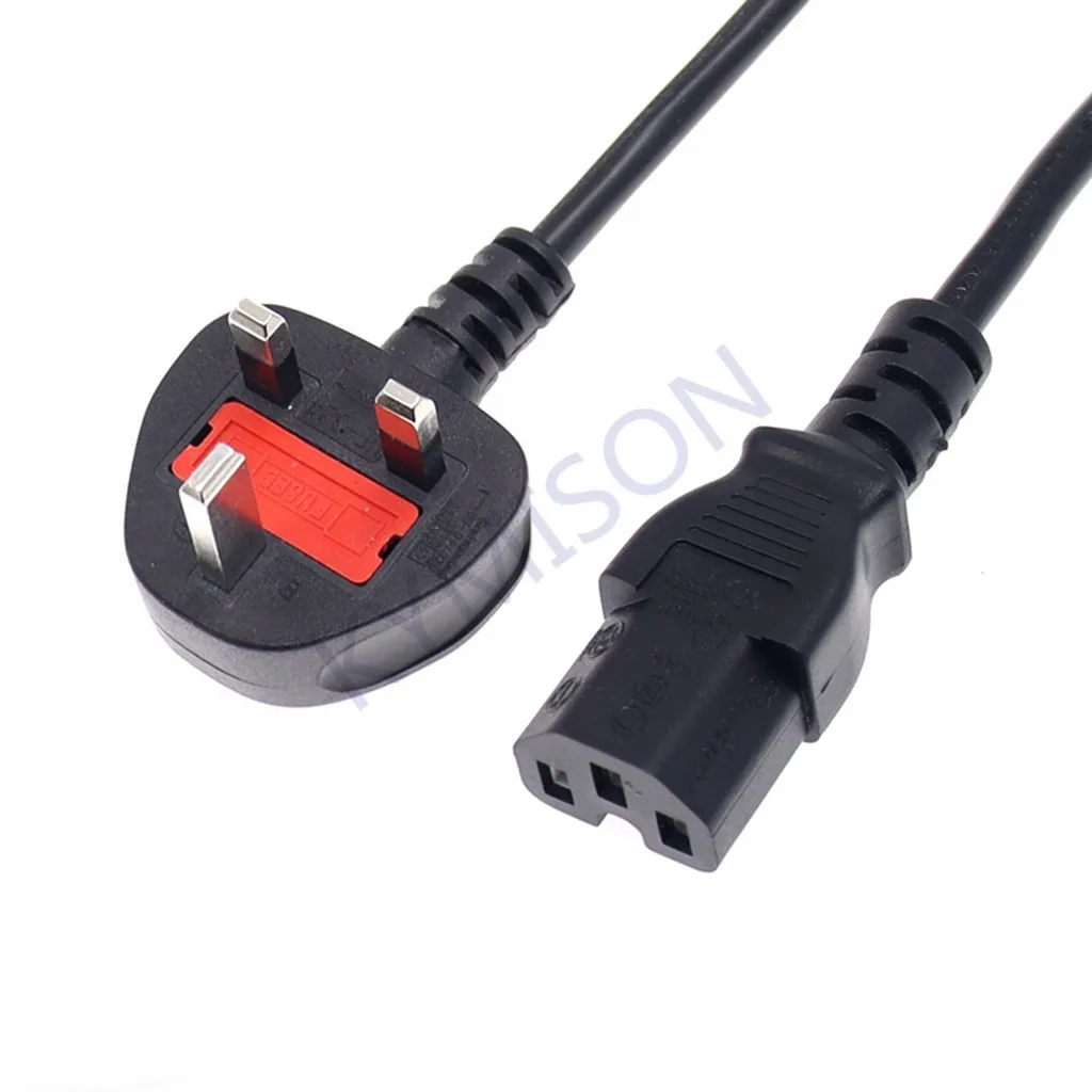 UK BS1363 Plug to IEC320 C15 Power Cable Kettle Lead With Fuse Singapore Malaysia Electrical PDU UPS Extension Cord 3G1.0mm Wire