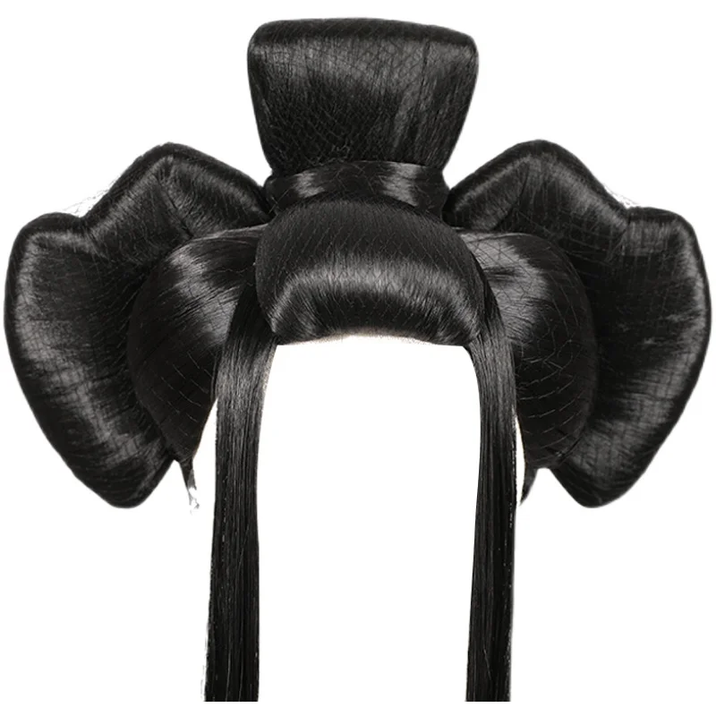 Zwart Anime Cosplay Haar Voor Vrouwen Royal Haarproducten Vintage Haar Kit Marsquerade Dress Up Prinses Party Tv Movie Spelen