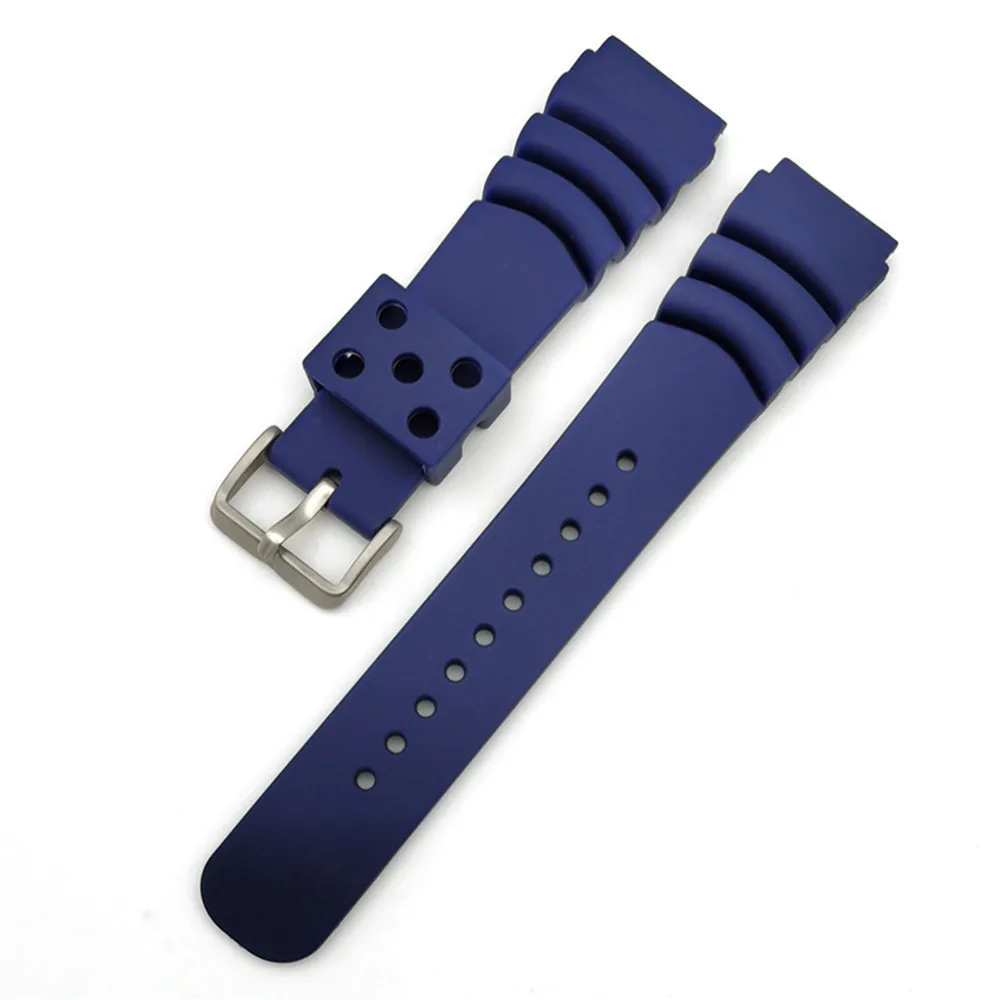 20mm 22mm 24mm Diver Watch Strap Men Sport Waterproof Thicken Silicone Wrist Band Bracelet Accessories Belt for Seiko Watchband