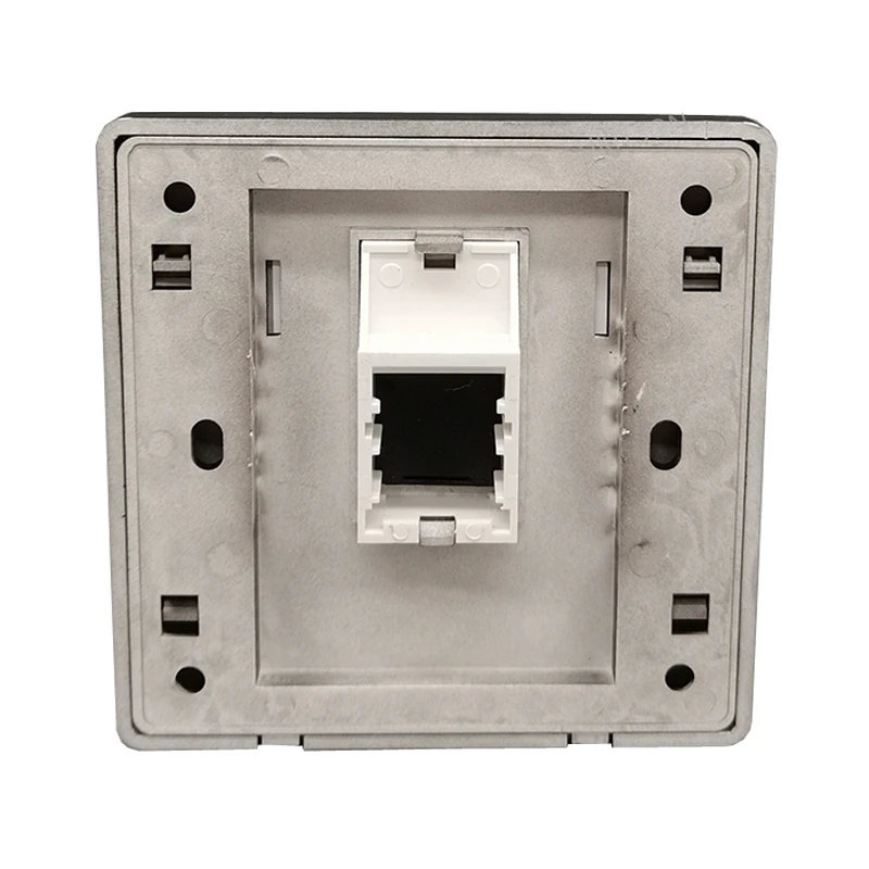 Black Color Empty Wall Frame Faceplate Insert For 1 Gang 2 Ports 4 Keystone Jack Module Face Panel Outlet In Dark Paint