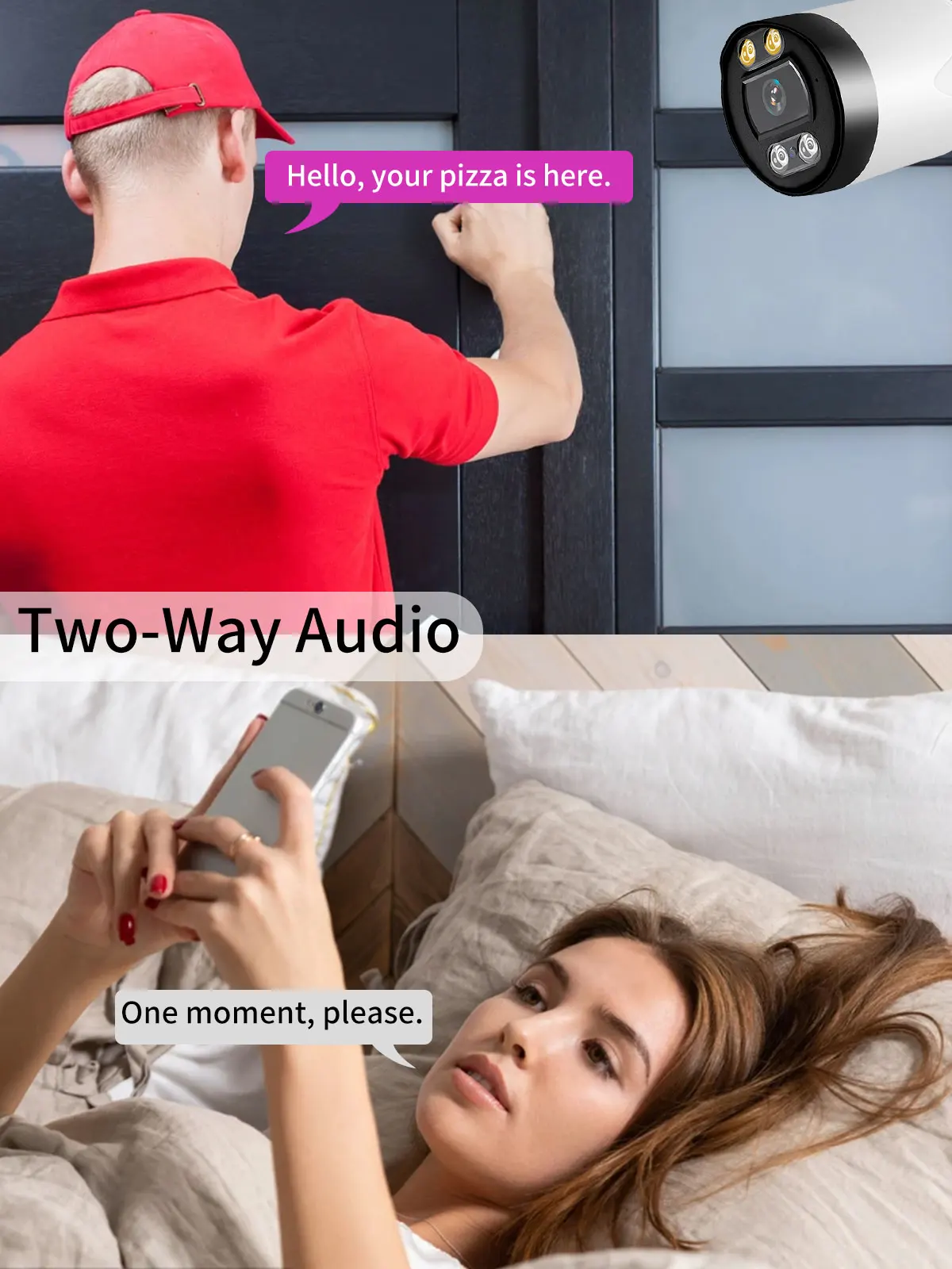 

AZISHN 5MP H.265 POE IP Camera Color Night Vision Two Way Audio Outdoor Vidio Surveillance Security CCTV Camera Email Alerts