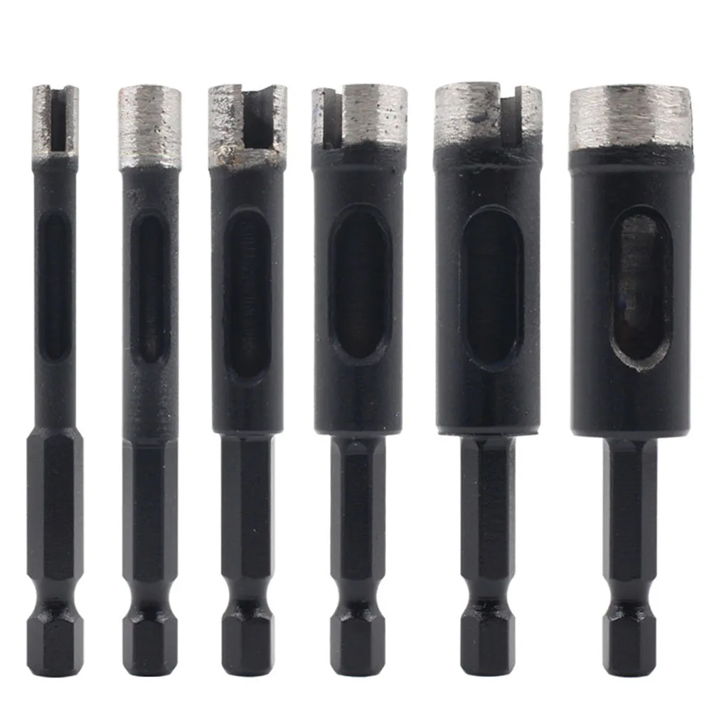 

1 шт. 6 мм 8 мм 10 мм 12 мм 14 мм 16 мм шестигранный хвостовик спеченный мрамор гранит Открыватель отверстий припаянный алмаз керамическая плитка сверло