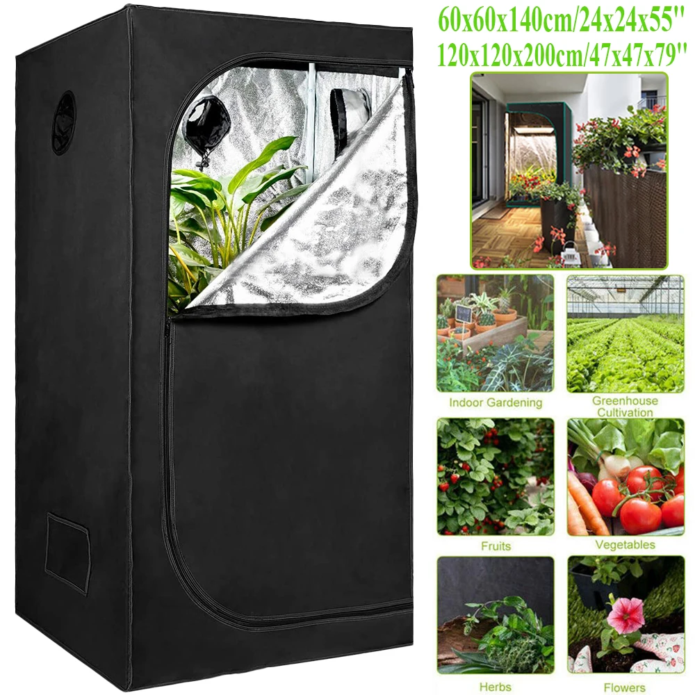 Planting Growing Tent Hydroponic Indoor Bud Green Room Plant Gardening Growth Canopy Hydro Box Mylar Silver 600D Oxford D30