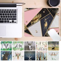 Non-slip Pu Leather Mouse Pad for Laptop Apple Huawei Hp Xiaomi Asus Super Cute Pattern Waterproof Table Mat Mouse Pads