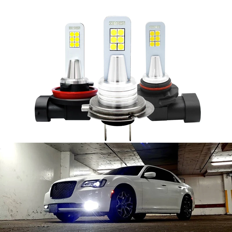 2x H11 LED Fog Light Bulbs H8 H7 H1 H3 9006 Auto Day Time Running Lamp For Mercedes Benz W211 W210 W124 W212 W204 W203 W205 W220