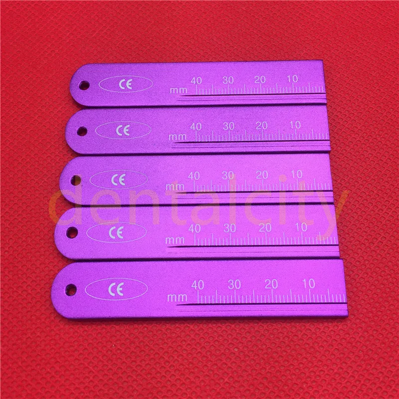 Dental Endo Rulers Span Measure Scale Endodontic made in ALUMINIUM Purple