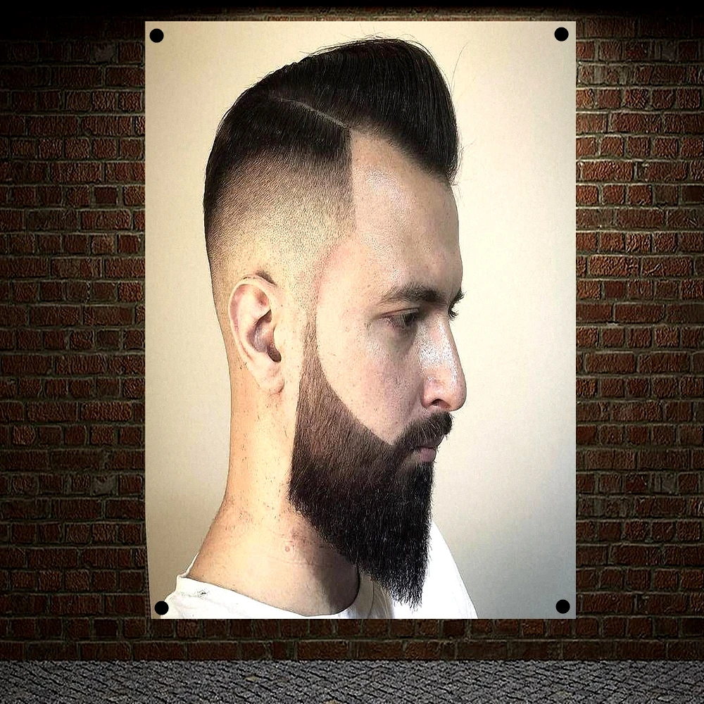 

Mens-short-side-hairstyles-slicked-back Banner & Flag Tapestry Canvas Painting Wall Chart Wall Sticker Barber Shop Posters A1