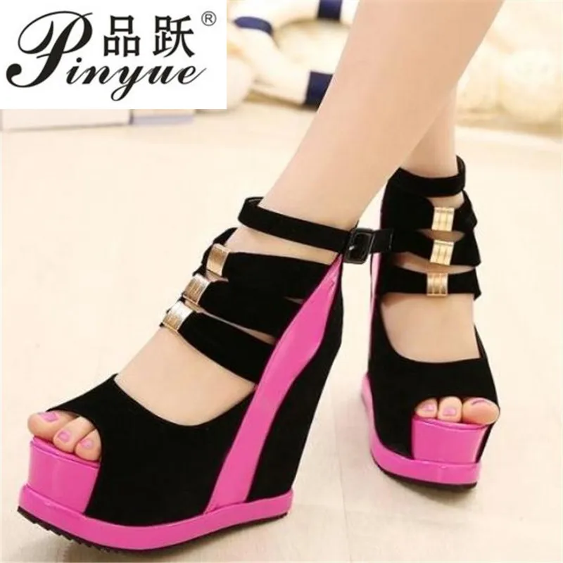 Hot Sale New Summer Shoes Woman Sexy Ultra High Heels Female Sandals Platform Wedges Open Toe Women Shoes Princess Shoes