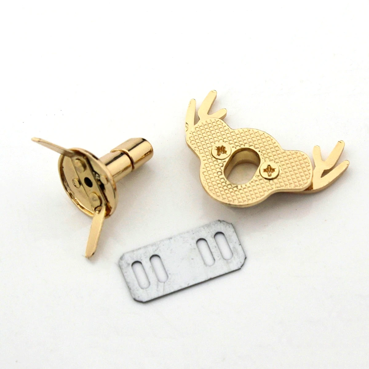 1pcs Metal Deer Shape Turn Lock Mini Cute Twist Lock Clasp for Handbag Bag Purse Luggage Hardware Closure Bag Parts Accessories