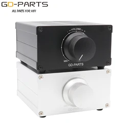Stereo Passive Preamplifier Audio Volume Controller Control Box ALPS RK16 RK27 Potentiometer Attenuator Aluminum Chassis
