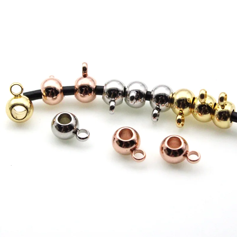 20pcs/lot Stainless Steel Pendant Connectors Bail Clasps 3  mm Pendants Charms Clip Pinch For DIY Necklace Jewelry Making