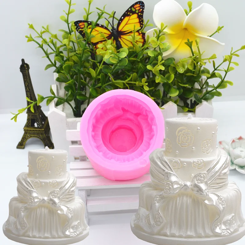 

Party Cake 3D Silicone Mold Kitchen Baking Resin Tools For DIY Chocolate Pastry Fondant Moulds Cake Cessert Lace Decoration