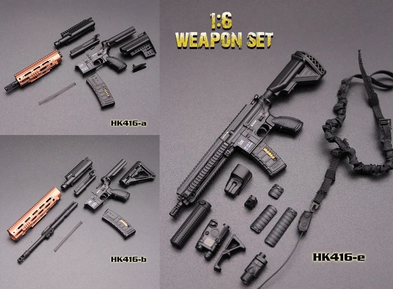 Mini Times Toys 16cm 1/6 Scale Figure accessori per modelli di armi HK416 e M4 Series Gun Model Toys For 12 "Army Solider Action